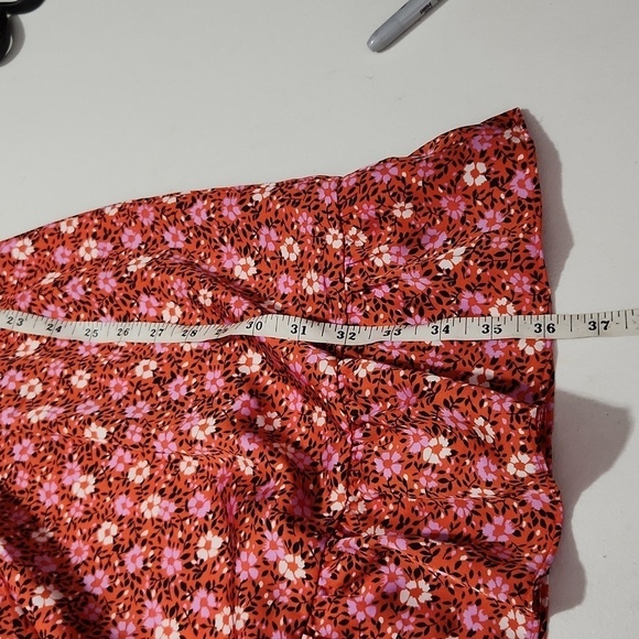 Ann Taylor Dress Womens Size 6p Floral Ruffle Belted Wrap Petite D size 6 NEW - Picture 7 of 8